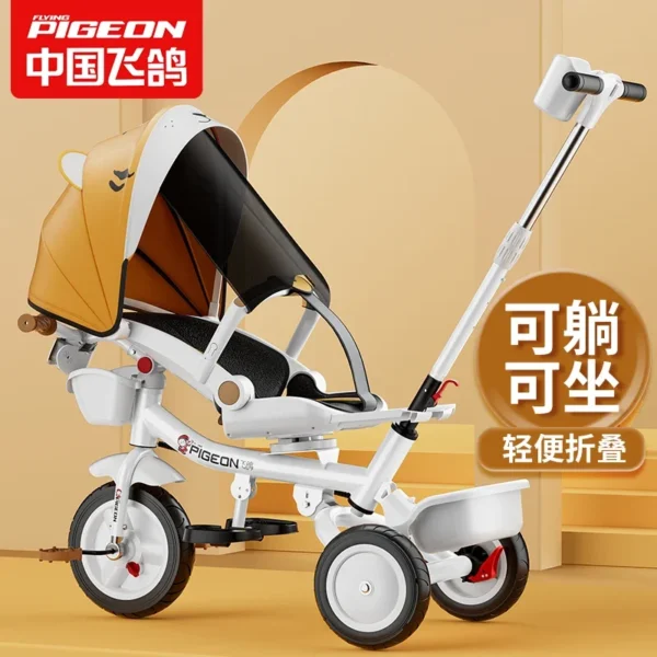 Children's Tricycle Kid Bicycle Sliding Baby Artifact 1-3-6 Years Old Large Baby Trolley Baby Bicycle